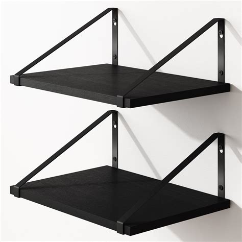 Fixwal Floating Shelves For Wall 12 Inch Deep Black Shelves For Bedroom Large Wall