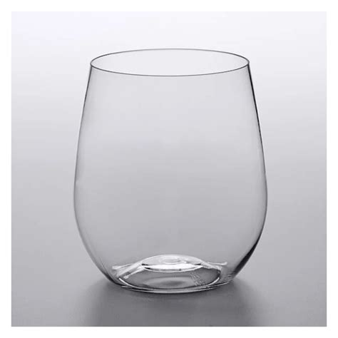 Clear 12 Oz Plastic Stemless Wine Glass Box Of 64 Plastic