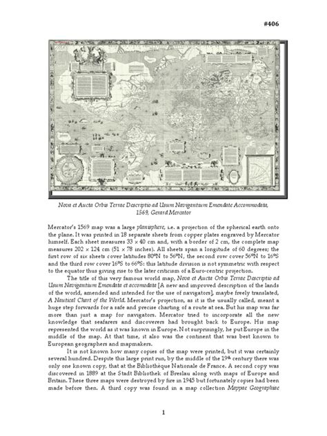 Mercators 1569 Map Pdf Geographic Data And Information Infographics