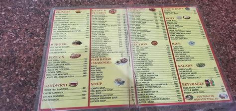 Menu at Lazeez veg non veg restaurants, Machhiwara