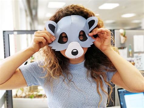 Raccoon Mask Printable Raccoon Costume Animal Mask - Etsy