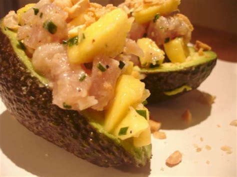 Avocat Farci Au Tartare De Thon Mangue Verte Recette Ptitchef