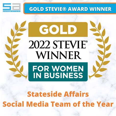 Stateside Affairs Wins Gold Stevie Award In Stevie Awards For