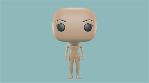 Modelo 3d Cuerpo Femenino Básico 3d Estilo Funko Bricolaje Modelo