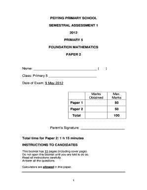 Exam Cover Page Template Word Doc Template Pdffiller