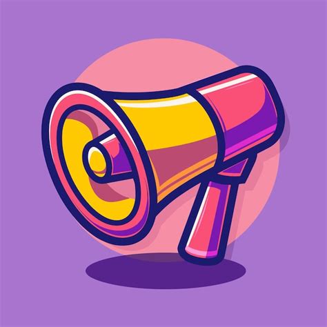 Premium Vector Megaphone Icon Cartoon Style Vector Illustration