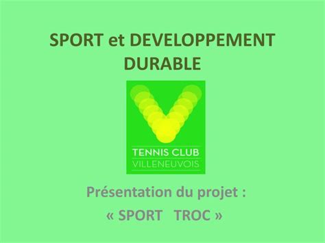 Ppt Sport Et Developpement Durable Powerpoint Presentation Free