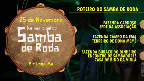 Blog Biritinga Informa Hoje Dia De Samba Confira O Roteiro Do Dia