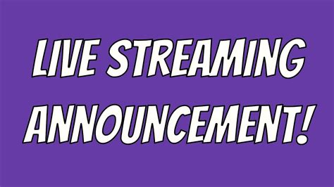 Huge Live Streaming Announcement Youtube