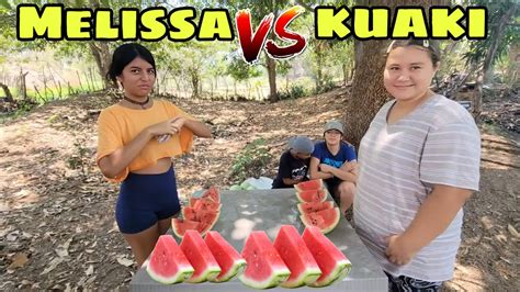 La comelona de sandía más épica de KUAKI y Melissa YouTube