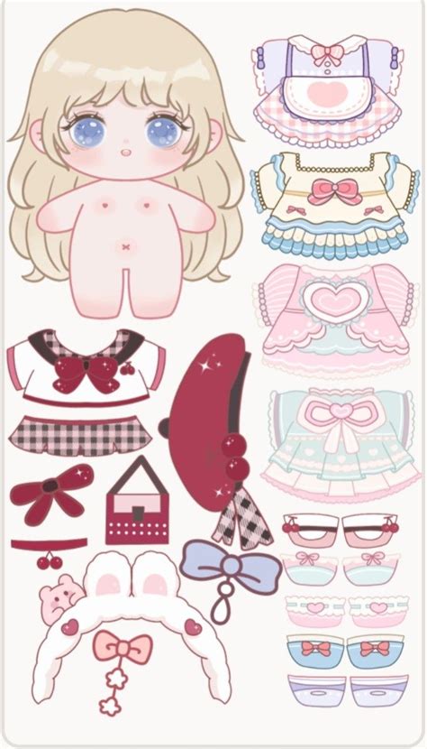 Diy Craft Cute Chibi Paper Doll Templates And Printables