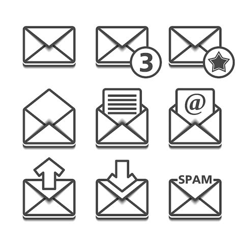 Premium Vector Mail Icons Vector Eps10 Illustration