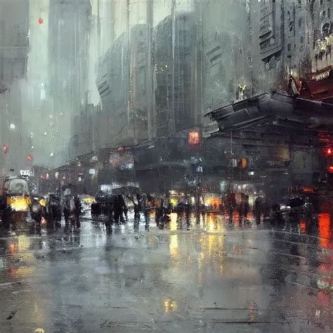 Cityscape Painted By Jeremy Mann Street Level Stable Diffusion