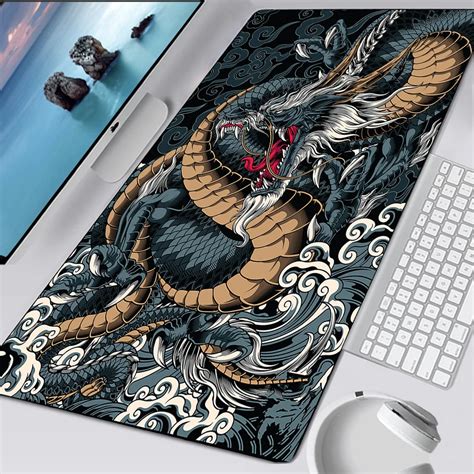 Jap O Arte M Tica Besta Drag O Mouse Pad Empresa Mousepad Preto Tapete