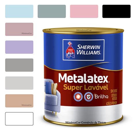 Tinta Acrílica Super Lavável Brilho Sherwin Williams 800ml em Promoção