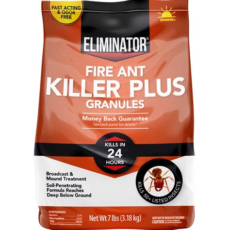 Eliminator Fire Ant Killer Plus Granules Kills 50 Listed Insects 7 Lb Bag