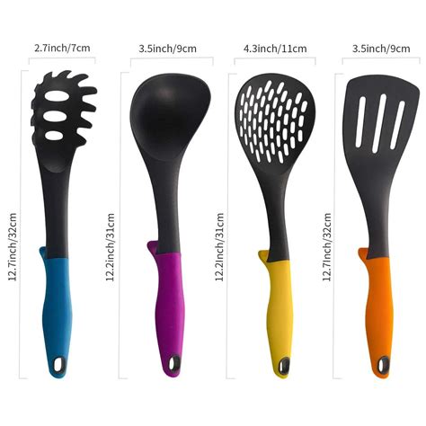 Amazon Non-slip Handle Nylon Kitchenware Set Non-stick Cooking Utensils 8 Pcs Kitchenware Sets ...