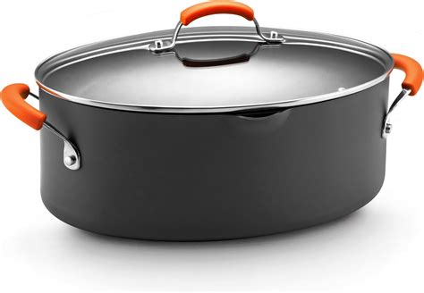 Rachael Ray Hard Anodized Nonstick Quart Oval Pasta Pot With Glass