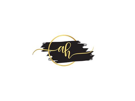 Signature Ah Logo Icon, Initials AH Fashion Letter Logo Design 21496792 ...