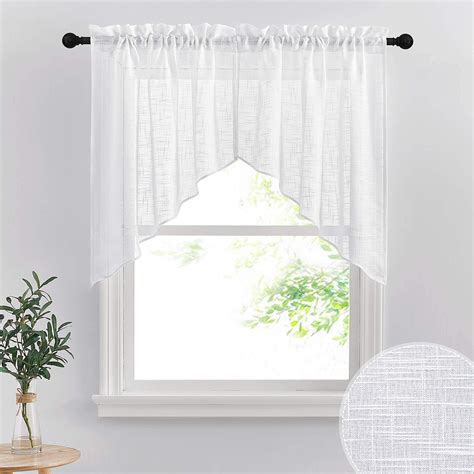 Amazon Ryb Home Short Kitchen Valances And Curtain Set Privacy