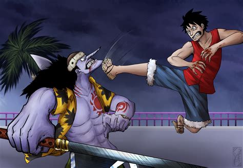 Luffy Vs Arlong by Deer-Head on DeviantArt