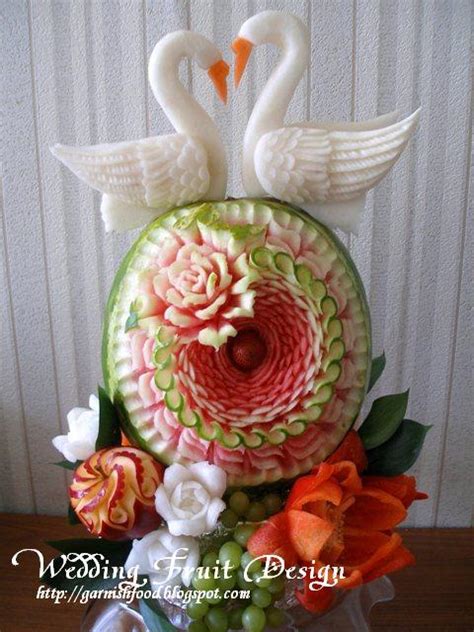 Fruit Carving Watermelon Swan