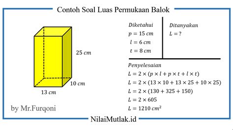 √ Rumus Luas Permukaan Balok dan Contoh Soal Lengkap - Nilai Mutlak