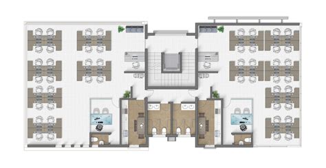 Office Floor Plan Rendering Behance