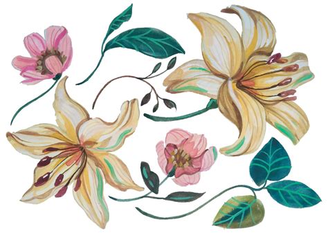 Watercolor Flower Element Clip Art 14463150 Vector Art At Vecteezy