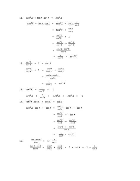 Identidades Trigonometricas Pdf