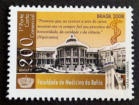 C 2727 Selo 200 Anos Faculdade De Medicina Da Bahia 2008