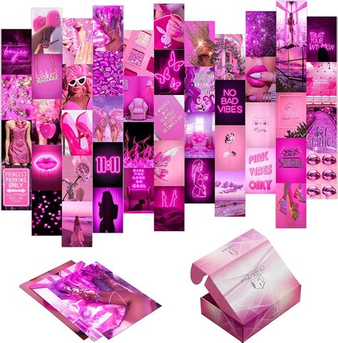 Buy Cite Neon Pink Wall Collage Kit Aesthetic Pictures Room Decor For Teen Girls Vsco Girls