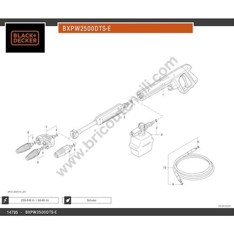 Black Decker Parts For Pressure Washer BXPW2500DTS E