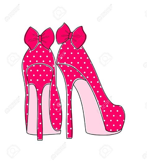 Ilustraci N De Rosa Polka Dot Tacones Altos Con Un Arco Ilustraciones