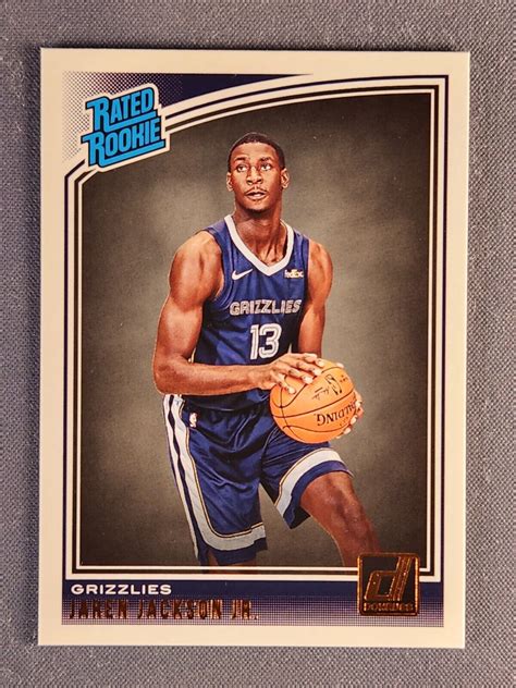 Panini Donruss Jaren Jackson Jr Rated Rookie Rc Ebay