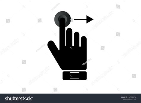 Hand Pushing Button With Symbol Simple Hand Royalty Free Stock