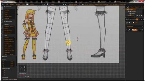 Blender Timelapse Modeling Simple Body Anime Style Anime