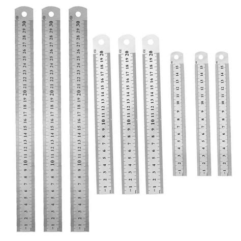 Ruler Metal Steel Mm Angularizer Universal Short Soft Office Stainless ...