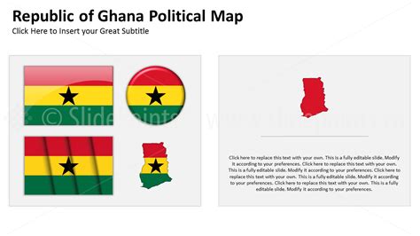 Ghana Political Map Powerpoint Premium Powerpoint Editable Templates