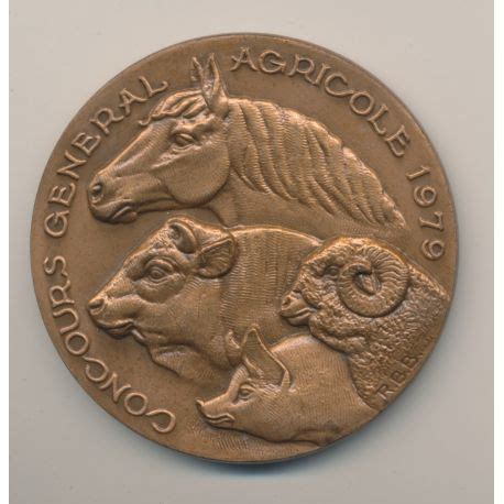 Médaille Concours général agricole Paris 1979 bronze Monnaies