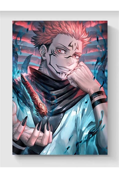 fırsatlar diyarı Jujutsu Kaisen Sukuna Anime Manga Poster Yüksek