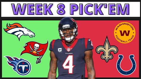 NFL Week 8 Game Picks When Will Deshaun Watson Get Traded Zone