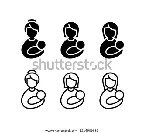 Breastfeeding Icon Logo Vector Symbol Mother Stock Vector Royalty Free