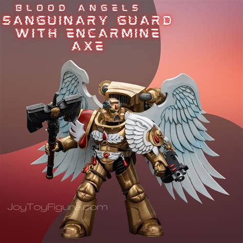 Joytoy Wh K Blood Angels Sanguinary Guard With Encarmine Axe Joytoy