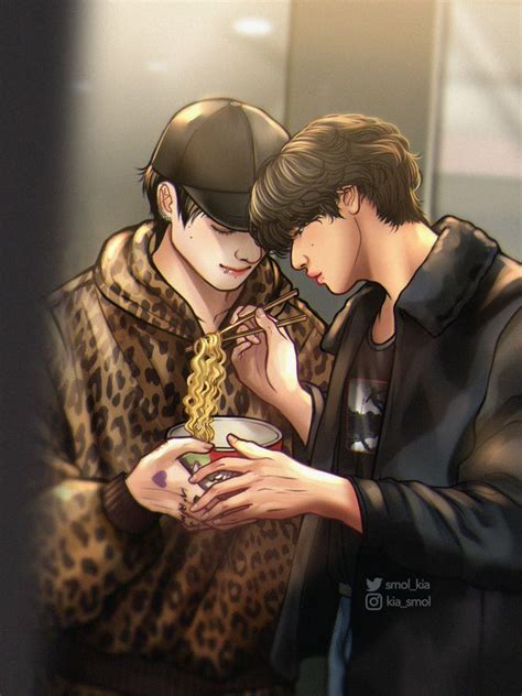 Smol Kia Twitter Taekook Vkook Kookvfanart Btsfanart Taekook