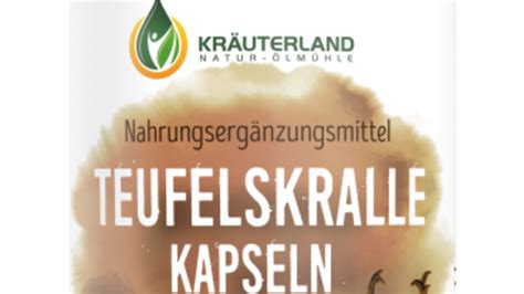 Teufelskralle Kapseln vegan 150 Stück von Kräuterland Natur Ölmühle