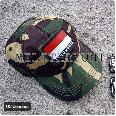 Topi Army Tactical Velcro Indonesia Loreng Tni Tentara Militer Camo Bp