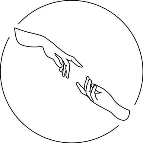 Hands Reaching For Each Other Line Art Icons By Canva Hand Reaching