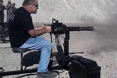 Witness This Lady Experiencing a Minigun for the First Time - Wide Open Spaces