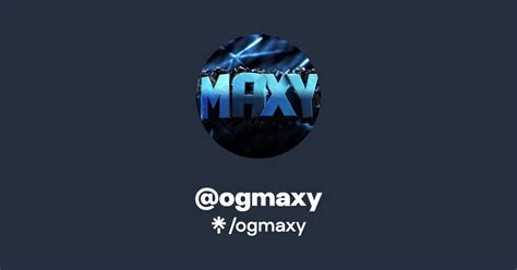 Ogmaxy Twitter Instagram Tiktok Twitch Linktree